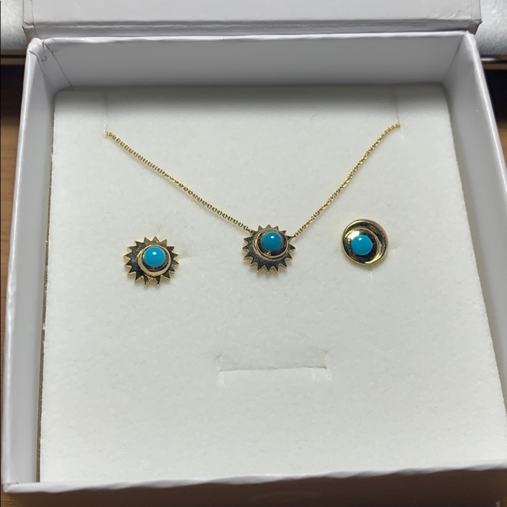 Turquoise sun necklace